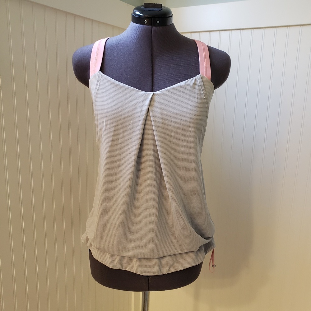 Lululemon | Gray & Pink Rest Less Tank